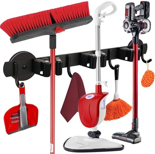 ULIBERMAGNET Magnetic Mop Broom Holder, Heavy Duty Movable Magnetic Broom by ULIBERMAGNET
