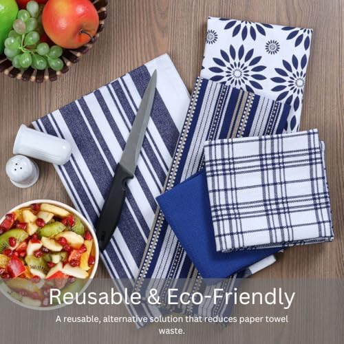 Assorted Kitchen Towels Set of 5-100% Cotton Dish Cloths Towels - Image 6