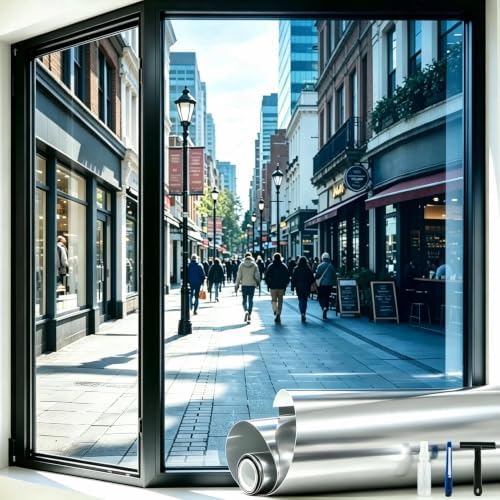 One-Way Privacy Window Film High Light Transmission, 23.6"x 78.7" by ZLISH
