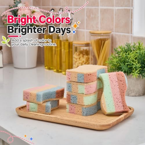 Color Kitchen Sponges Heavy Duty Kitchen Cleaning Scrubbing 5 Pack - Image 5