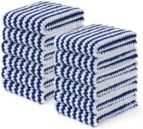 Homaxy 12 Pack Coral Velvet Kitchen Towels, 10 x 20inches by Homaxy