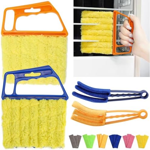 Window Blind Cleaner Duster Set, Washable Dusting Cleaner Air Vent Cleaning by Tecbeauty