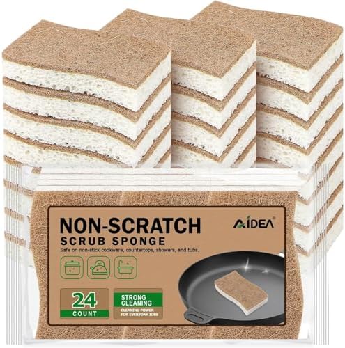 AIDEA Sponges Non Scratch, Natural Sponge by AIDEAHOME