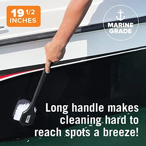 Stiff Hand Scrub Brush, Large Handle Heavy Duty Tire and Wheel Cleaning - Image 5