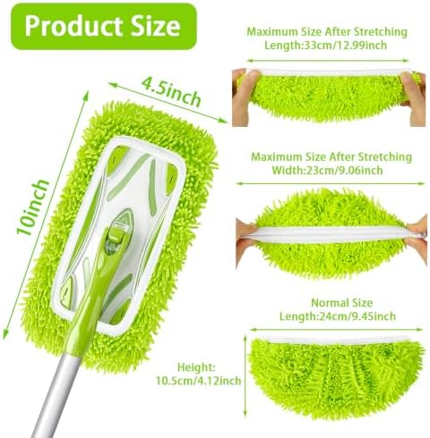 Unoutur Reusable Dry Sweeping Cloths Microfiber Wet Mop Pads Compatible - Image 2