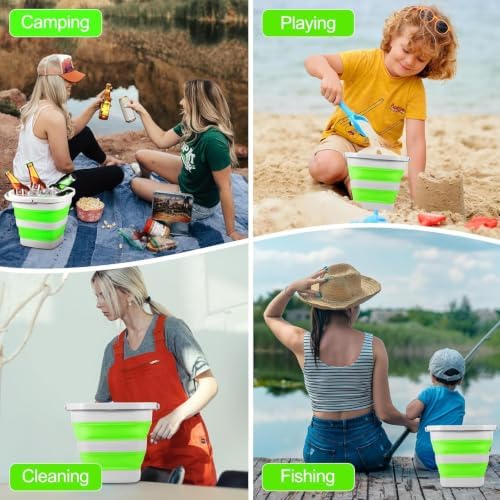 2 Pack 2.6 Gallon Collapsible Plastic Buckets - Image 3