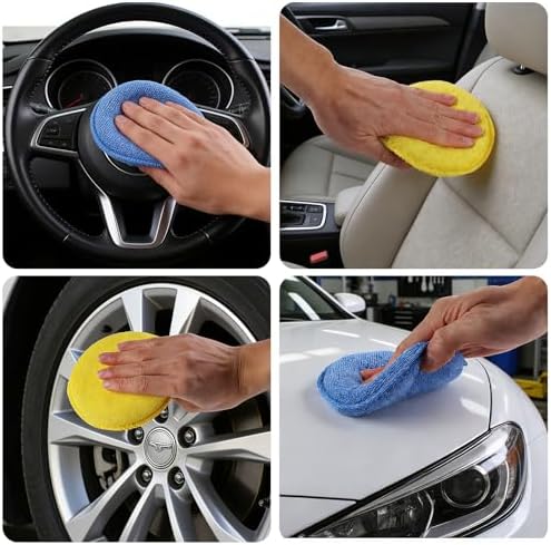 REGUICORP Polishing Pad 8 PCS, 5 Inch Diameter Round Microfiber Applicator Pad - Image 5