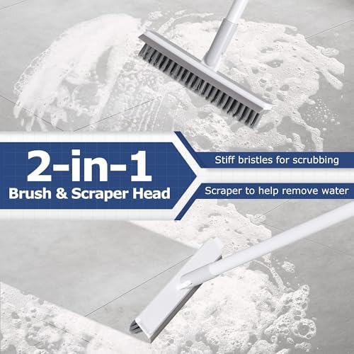 IVYROLL Grout Brush with Long Handle, Floor Cleaning Scrubber - Image 2