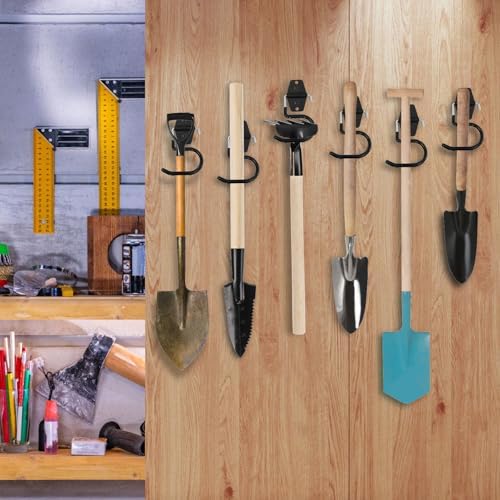 Tlence 16 Pack Metal Broom Hooks, Heavy Duty Garage Holder Wall Mount, S Type - Image 6