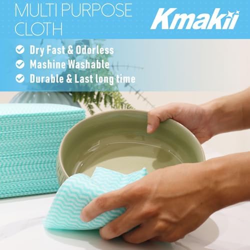 KMAKII Reusable Kitchen Cleaning Cloths, 80 Pack, 11.8 x 21 Inches - Image 5