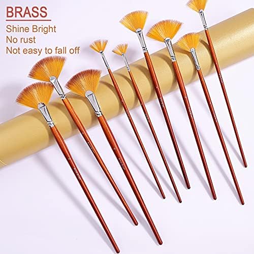 Fan Paint Brush Set, Oil & Watercolor - Image 3