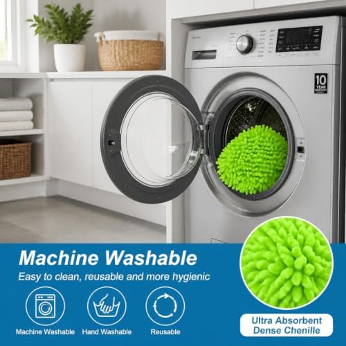 3 Pack Chenille Microfiber Mop Head Covers Compatible - Image 7