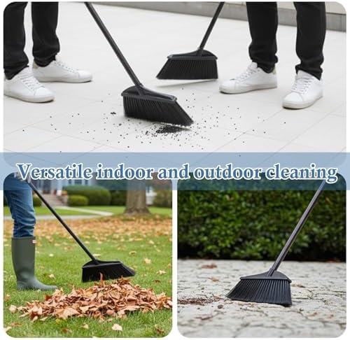 Black Broom for Floor Cleaning, Manual Sweeper for Kitchen, Small Spaces - Image 7