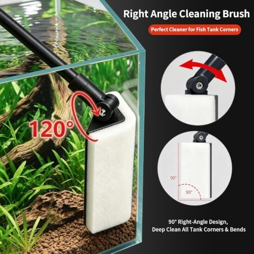 UPETTOOLS Aquarium Clean Tool 6 in 1 Fish Tank Cleaning Kit Algae Scraper - Image 3
