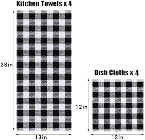 Homaxy Kitchen Towels and Dishcloths Set of 8 - Image 3