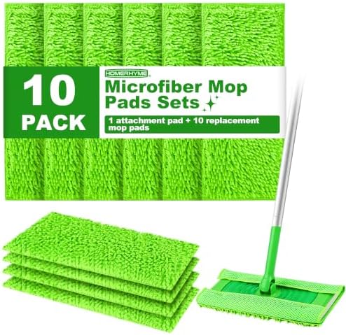Microfiber Mop Pads for Swiffer Sweeper, Microfiber Pads Refills, 1 Reusable by HOMERHYME