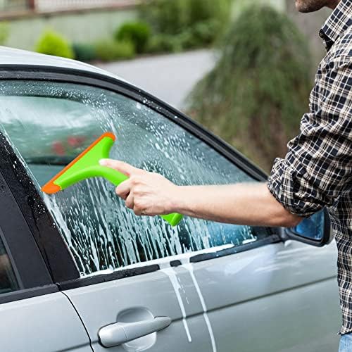 3 Pcs Flexible Silicone Squeegee, FineGood 5.9” Blade Window Squeegee Shower - Image 2