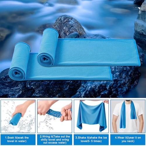 4 Pack Cooling Towel, Soft Breathable Chilly Towel, Microfiber Towels - Image 2