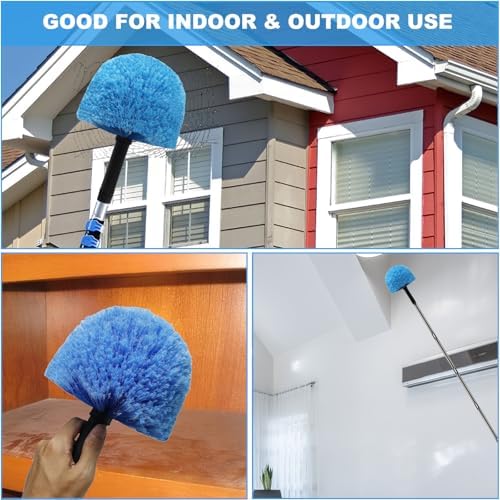 2 Pack Blue Twist-On Cobweb Duster Head Brush - Image 5