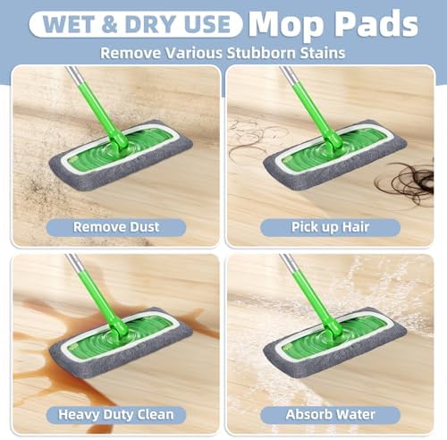 Reusable Mop Pads for Swiffer Sweeper Mop, Microfiber Wet Pads Refill - Image 4