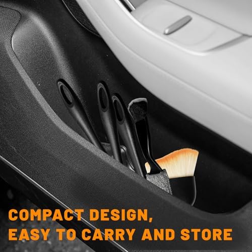 5PCS Car Detailing Brush Kit, Auto Cleaning Kit Includes 2 Vent Cleaners & 3 - Image 6