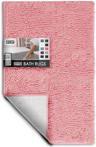 Hearth & Harbor Bathroom Rugs, Chenille Bath Mat by HearthHarbor