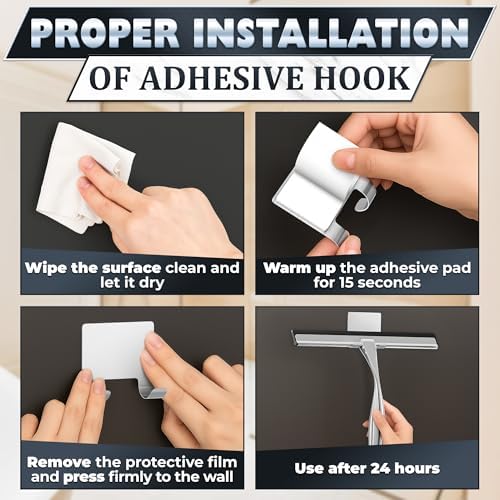 Shower Door Squeegee with Hook - Image 5