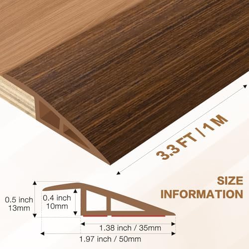 Floor Transition Strip Vinyl Door Threshold Ramp Self Adhesive Carpet Edging - Image 2