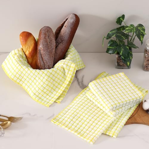 Homaxy Cotton Terry Kitchen Towels and Dishcloths Set of 8 - Image 2