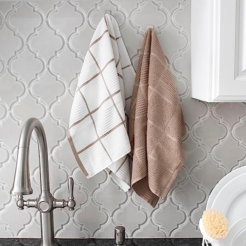 T-Fal Solid & Checked Parquet Kitchen Towels: Highly Absorbent, Super Soft Long - Image 6