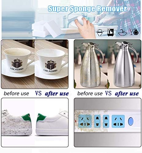 Magic Sponge Eraser, 50 Pack Melamine Sponge Sheets Foam in Bulk, All-Purpose - Image 3
