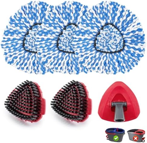 Mop Heads Replacements for O-Cedar RinseClean 2-Tank Spin Mop, Mop Replace Head by EngineeredforEffortlessClean