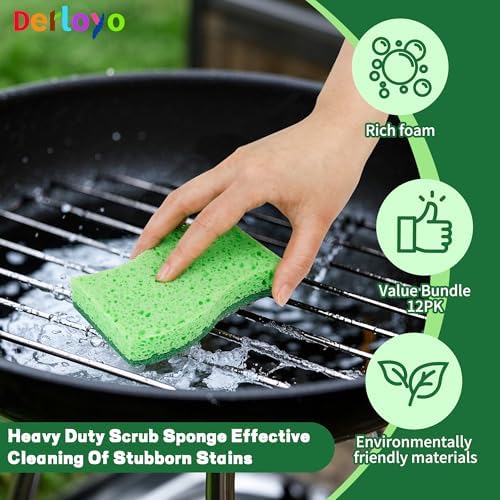 12 Count Heavy Duty Scrub Dish Sponges - Image 3