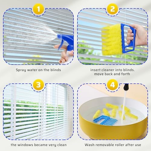 2025 Upgrade 2PCS Blind Cleaner Duster Tool, Window Blinds Cleaner Microfiber - Image 4