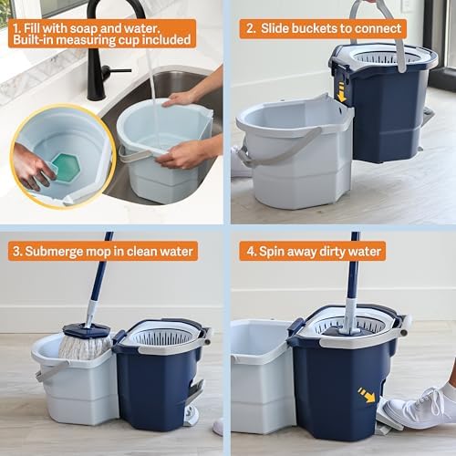 Casabella Clean Water Microfiber Spin Mop - Image 6