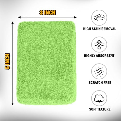 HOMEXCEL Microfiber Applicator Pads, Scratch-Free Car Wash Sponge - Image 2