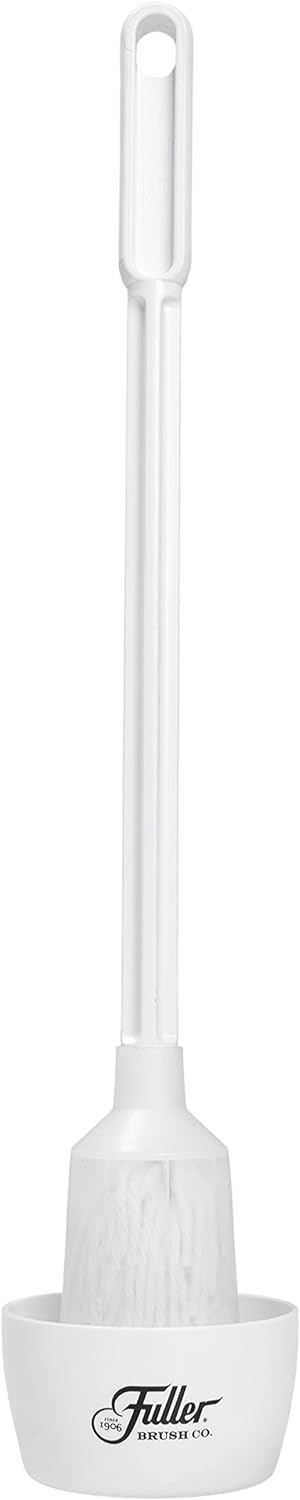Fuller Brush Toilet Bowl Swab with Handy Holder Caddy – Antimicrobial Toilet Swab with Soft Non-Scratch Head, Long Handle, Deep Cleaning Under Rim