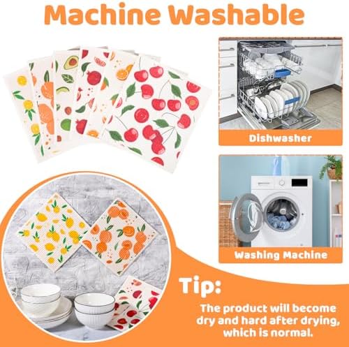 6 Pack Fruit Swedish Dishcloths - Image 3