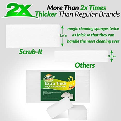 Extra Thick Magic Sponge Eraser by SCRUBIT- Kitchen, Floor and Wall Cleaner - Image 4