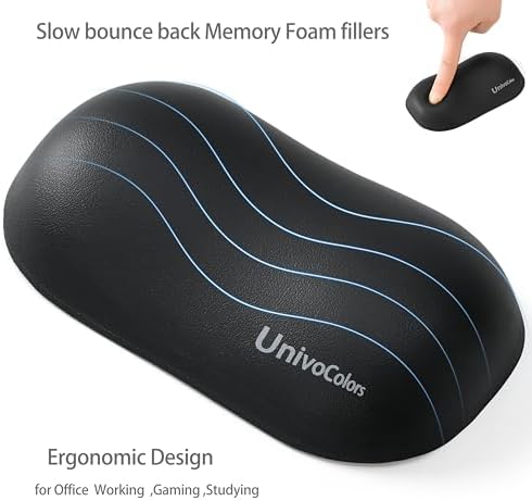UnivoColors Design-Wave Wrist Rest, Artificial Sheepskin+Memory - Image 3