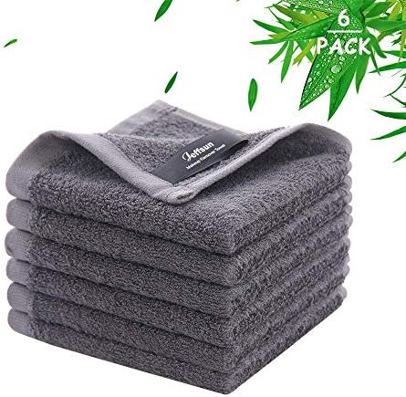 Wash Cloths 6 Pack, Super Soft Face Towel by Jeffsun