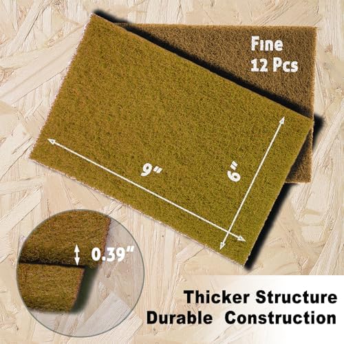 12-Pack 6"x9" Non-Woven Scuff Pads - Image 2