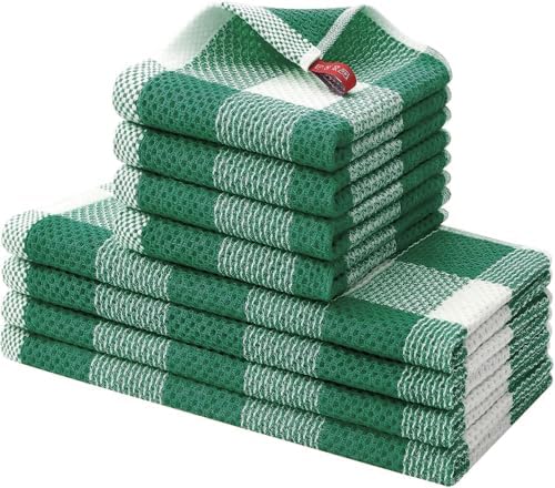 Homaxy Kitchen Towels and Dishcloths Set of 8 by Homaxy