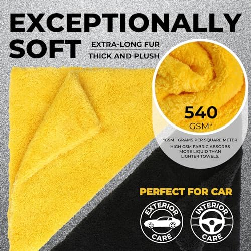Edgeless Microfiber Car Towels – 6pk – Soft & Scratch-Free Towels - Image 2