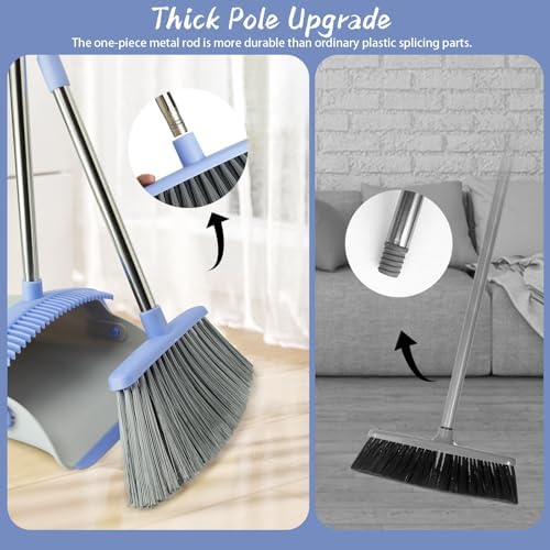 Broom and Dustpan Combo Set, Long Handle and Standing Dust Pan - Image 6
