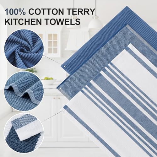 Homaxy Cotton 380 GSM Premium Kitchen Towels, 12 Pack - Image 2