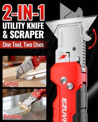 2-in-1 Folding Utility Knife & Scraper - Image 2