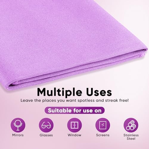 HOMEXCEL Glass Cleaning Cloths 12PK, Streak Free Towel - Image 4