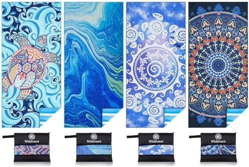 Widdonen Microfiber Beach Towel, Extra Large 4 Pack-71x32 by WIDDONEN