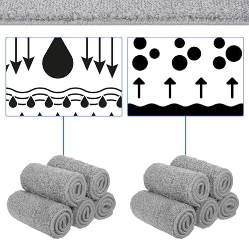20 Pack 13 * 4.9" Generic Mop Pads Mop Head Refill Washable Wet/Dry Mops Flat - Image 4
